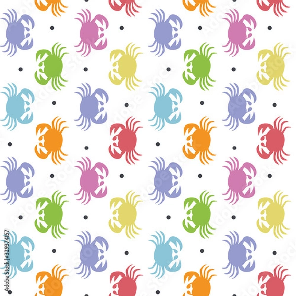 Fototapeta colorful crab pattern