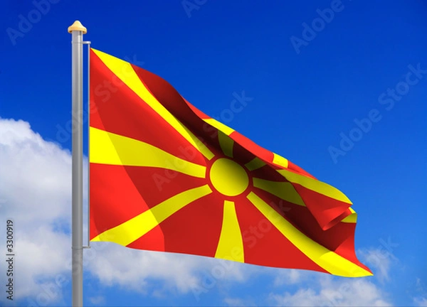 Fototapeta macedonia flag (include clipping path)