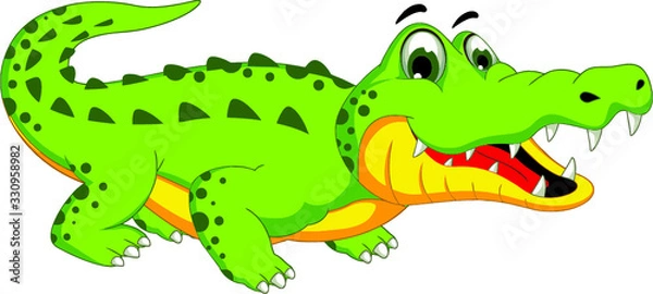 Fototapeta Alligator smiley Cartoon Crocodile Character