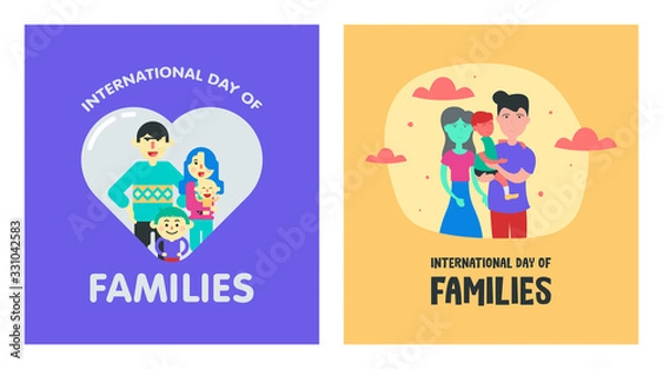 Fototapeta International Day Of Families Background Illustration Vector