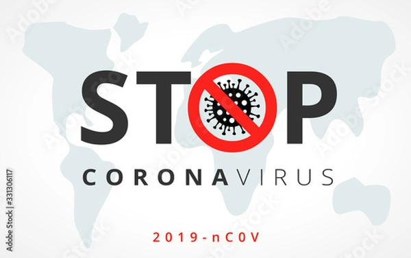 Fototapeta China and Europe battles Coronavirus outbreak. Coronavirus 2019-nC0V Outbreak, Travel Alert concept. The virus attacks the respiratory tract, pandemic medical health risk. Vector illustration