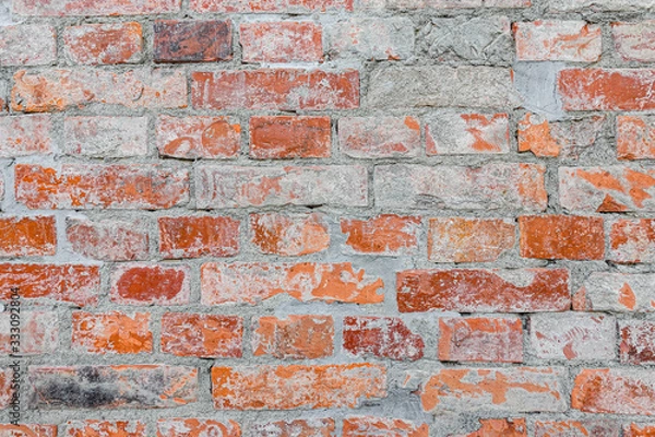 Fototapeta red brick wall texture grunge background