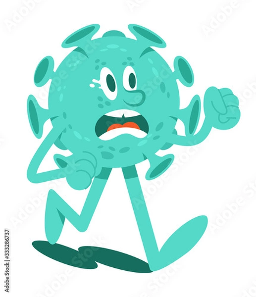 Fototapeta Coronavirus infectious bacteria character