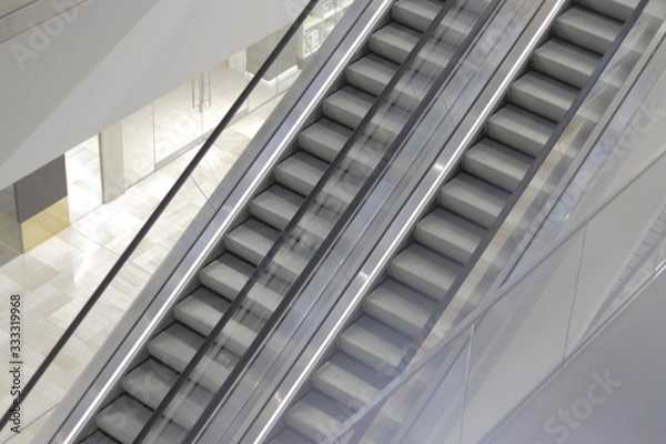 Fototapeta escalator in business center