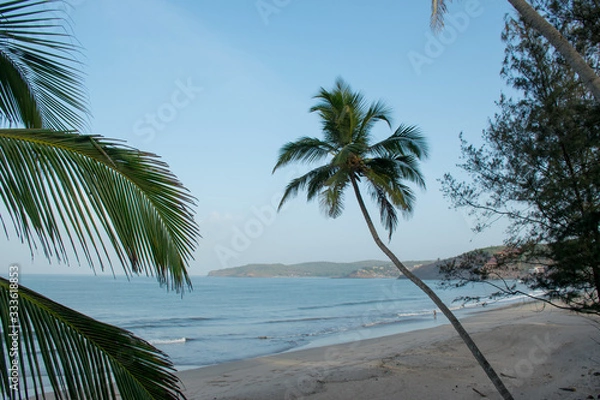 Fototapeta View of beautiful Velneshwar beach in India