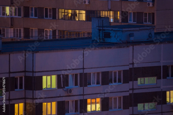 Fototapeta panel Soviet houses in Russia during quarantine