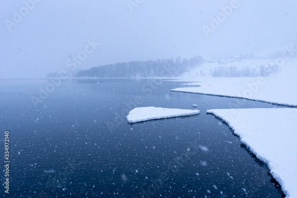 Fototapeta ice on lake