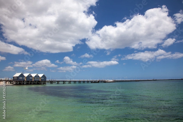 Fototapeta Busselton, Western Australia, Perth, Sea and blue skys, Busselton jetty