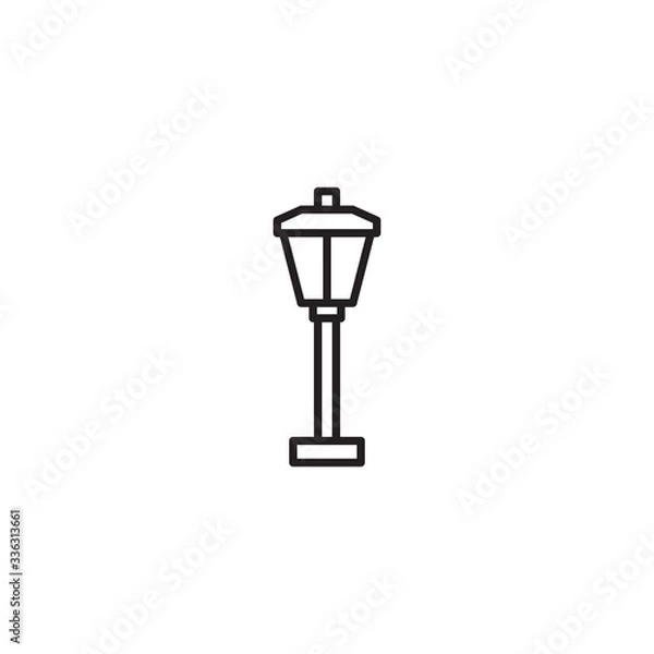 Fototapeta Street light icon. Lamp Post Street vector icon. Lamppost flat sign. Trendy Flat style for graphic design, Web site, UI. EPS10. - Vector illustration