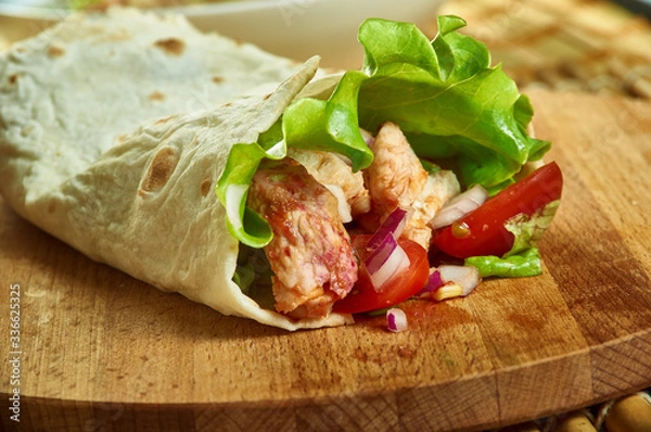 Fototapeta Chicken Butter Masala Wrap