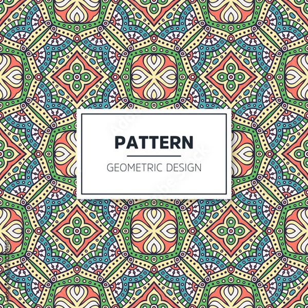 Fototapeta Seamless mandala islamic pattern. Vintage elements