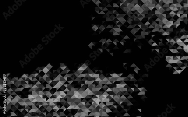 Obraz Dark Silver, Gray vector texture in triangular style. Triangles on abstract background with colorful gradient. Pattern can be used for websites.