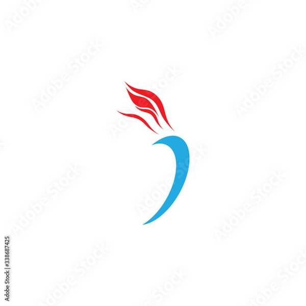 Fototapeta Torch  Logo Template vector symbol