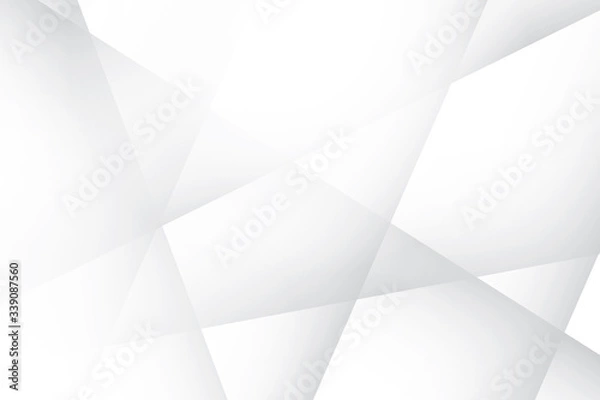 Fototapeta Abstract geometric white and gray color background.  Vector, illustration.