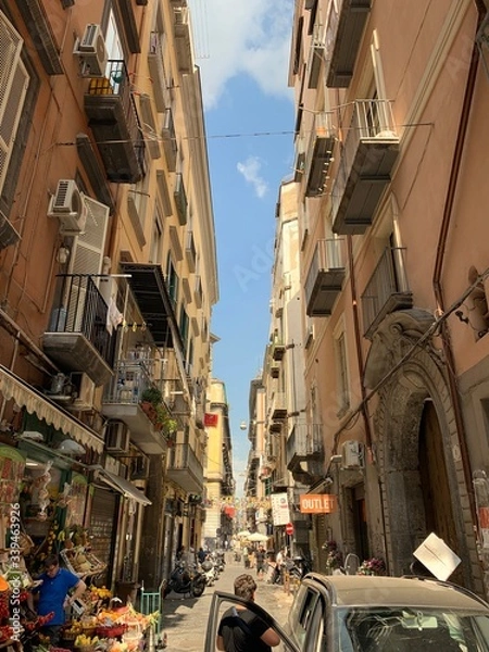 Fototapeta A small alley of Naples