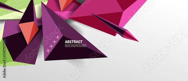 Fototapeta Trendy simple triangle abstract background, dynamic motion concept. Vector Illustration For Wallpaper, Banner, Background, Card, Book Illustration, landing page