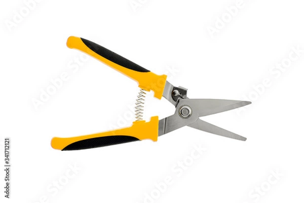 Fototapeta Electrical Wire Cable Cutters. Pliers isolated on white background