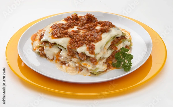 Fototapeta Lasagne al forno con ragù di carne