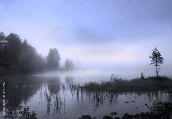 Fototapeta Foggy lake