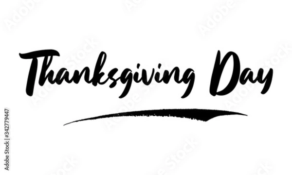 Fototapeta Thanksgiving Day Calligraphy Phrase, Lettering Inscription.