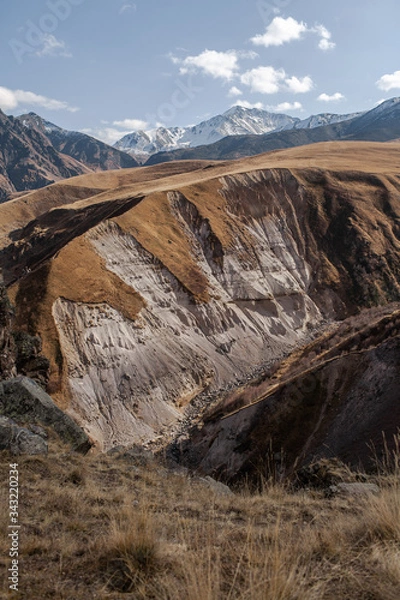 Fototapeta mountains and rocks with a beautiful brown texture