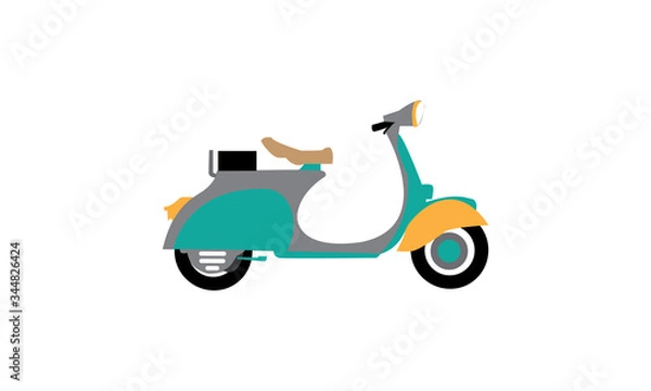 Fototapeta Vector illustration design of a classic Vespa motorcycle