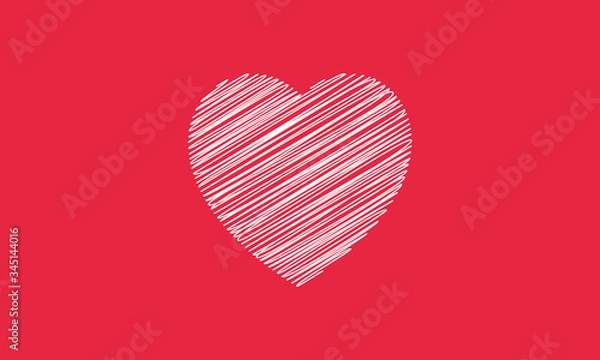 Obraz Scribble Heart Creative Love Logo Vector