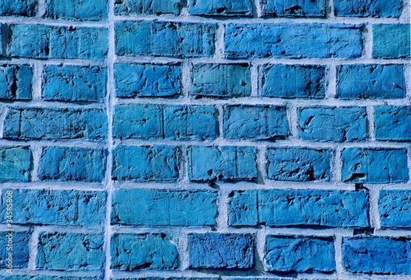 Obraz blue painted wall background