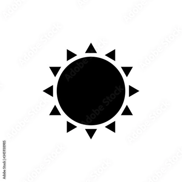 Fototapeta Summer sun icon in trendy flat design