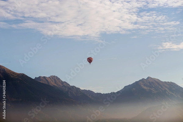 Fototapeta Autumn landscape of Bled Lake, at sunrise