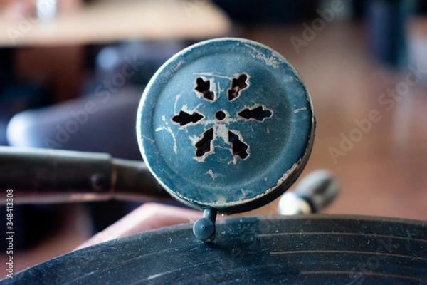 Fototapeta gramophone needle close up