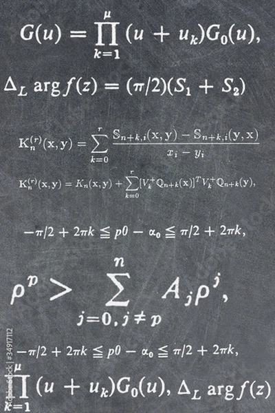 Fototapeta Math on blackboard