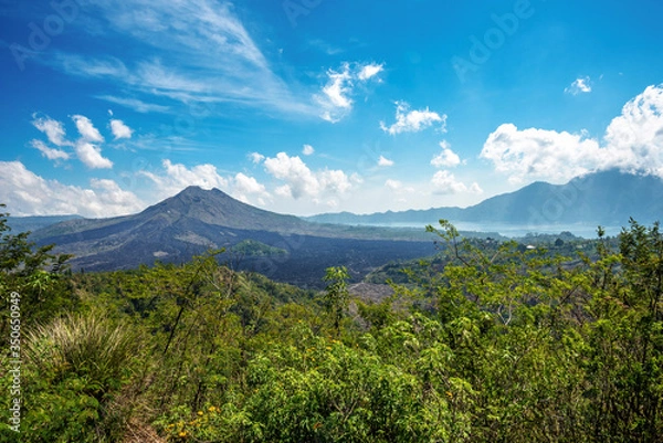 Fototapeta Mount Batur, Volcano in Bali, Indonesia