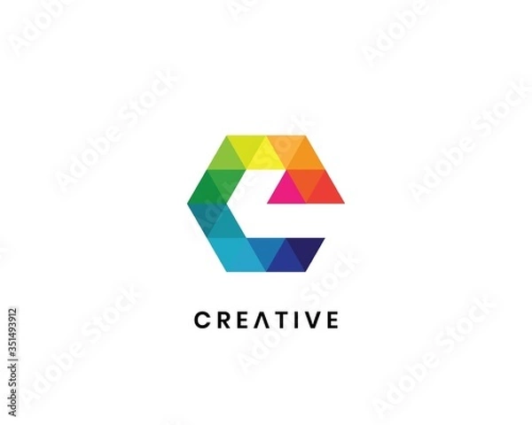 Fototapeta Creative Modern Letter E Logo Design Template