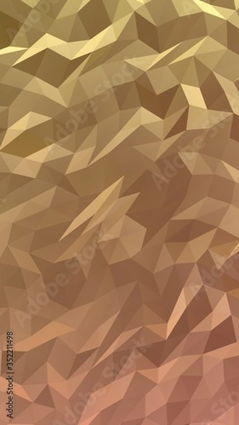 Fototapeta Abstract triangle geometrical orange background. Geometric origami style with gradient. 3D illustration