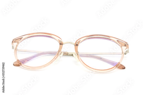 Fototapeta Pink frame clear glasses