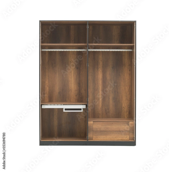 Fototapeta wardrobe closet designed for home office and hotel