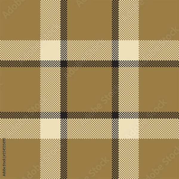 Obraz Pixel background vector design. Modern seamless pattern plaid. Square texture fabric. Tartan scottish textile. Beauty color madras ornament.