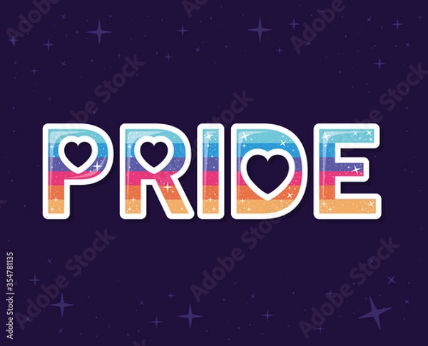 Fototapeta lgtbi pride text vector design