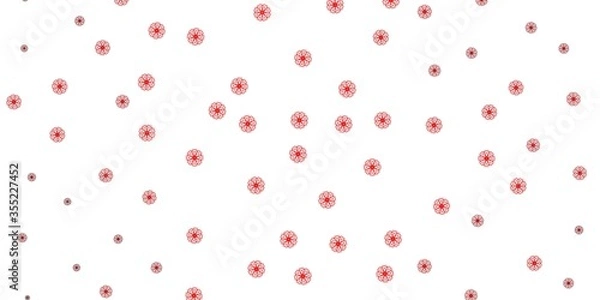 Fototapeta Light Red vector natural backdrop with flowers.