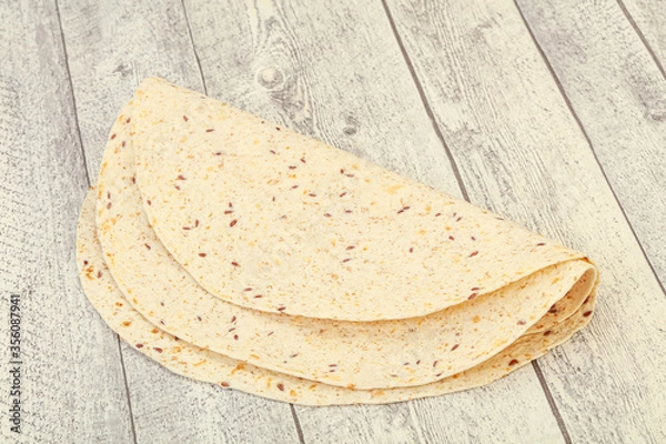 Fototapeta Mexican cuisine - Tortilla thick bread