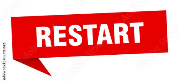 Obraz restart banner. restart speech bubble. restart sign