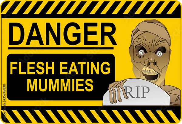 Obraz Halloween mummy sign