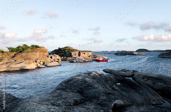 Fototapeta scandinavian coastal house