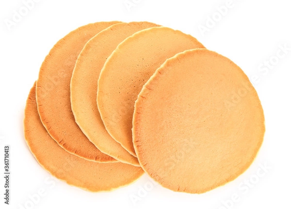 Fototapeta Tasty pancakes on white background