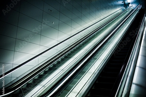 Fototapeta escalator in the airport