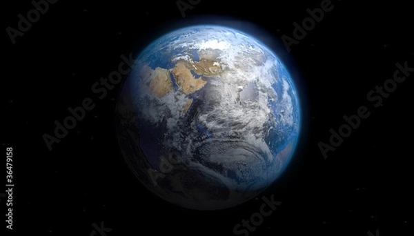 Fototapeta 3d satellite view of earth