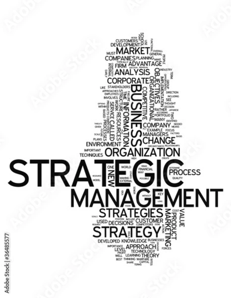 Fototapeta Word Cloud "Strategic Management"