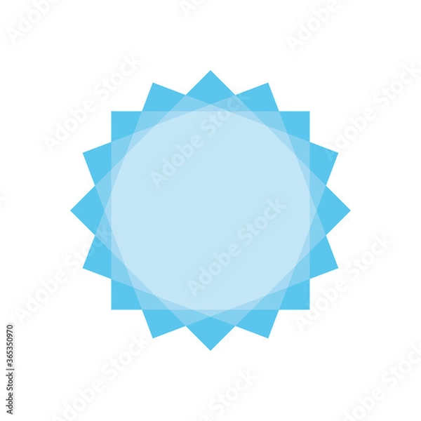 Fototapeta geometric circular and sun shape icon, flat style