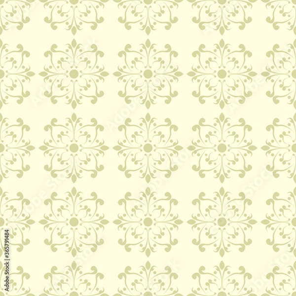 Fototapeta Floral background. Olive green seamless pattern